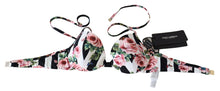 Load image into Gallery viewer, Dolce &amp; Gabbana Chic Rose Print Bikini Top for Elegant Beach Days
