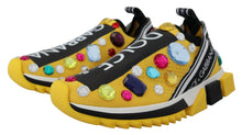 Load image into Gallery viewer, Dolce &amp; Gabbana Exquisite Yellow Techno Fabric Sneakers
