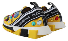 Load image into Gallery viewer, Dolce &amp; Gabbana Exquisite Yellow Techno Fabric Sneakers
