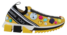 Load image into Gallery viewer, Dolce &amp; Gabbana Exquisite Yellow Techno Fabric Sneakers
