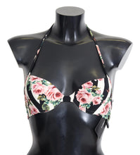 Load image into Gallery viewer, Dolce &amp; Gabbana Elegant Rose Print Bikini Top
