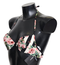 Load image into Gallery viewer, Dolce &amp; Gabbana Elegant Rose Print Bikini Top
