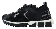 Load image into Gallery viewer, Dolce &amp; Gabbana Black Mesh Sorrento Trekking Sneakers Shoes
