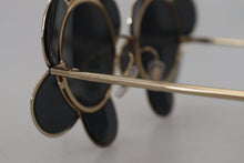 Load image into Gallery viewer, Dolce &amp; Gabbana Chic Floral-Formed Black and Gold Sunglasses
