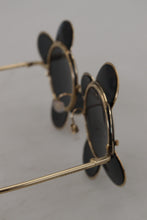 Load image into Gallery viewer, Dolce &amp; Gabbana Chic Floral-Formed Black and Gold Sunglasses
