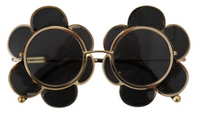 Load image into Gallery viewer, Dolce &amp; Gabbana Chic Floral-Formed Black and Gold Sunglasses
