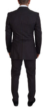 Load image into Gallery viewer, Dolce &amp; Gabbana Elegant Black Striped Virgin Wool Suit
