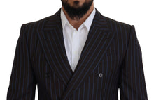 Load image into Gallery viewer, Dolce &amp; Gabbana Elegant Black Striped Virgin Wool Suit
