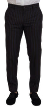 Load image into Gallery viewer, Dolce &amp; Gabbana Elegant Black Striped Virgin Wool Suit
