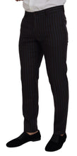 Load image into Gallery viewer, Dolce &amp; Gabbana Elegant Black Striped Virgin Wool Suit
