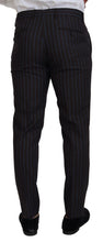 Load image into Gallery viewer, Dolce &amp; Gabbana Elegant Black Striped Virgin Wool Suit
