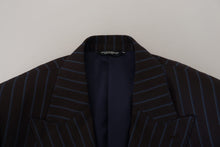 Load image into Gallery viewer, Dolce &amp; Gabbana Elegant Black Striped Virgin Wool Suit
