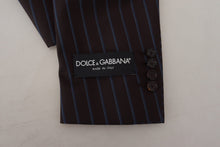 Load image into Gallery viewer, Dolce &amp; Gabbana Elegant Black Striped Virgin Wool Suit
