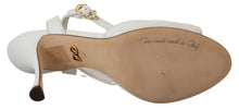 Load image into Gallery viewer, Dolce &amp; Gabbana Devotion Embellished White Leather Stilettos
