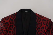 Load image into Gallery viewer, Dolce &amp; Gabbana Radiant Red Leopard Print Three Piece Suit
