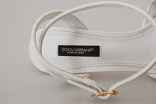 Load image into Gallery viewer, Dolce &amp; Gabbana Devotion Embellished White Leather Stilettos
