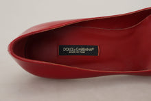 Load image into Gallery viewer, Dolce &amp; Gabbana Red Patent Leather Kitten Heels Pumps Shoes
