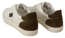Load image into Gallery viewer, Dolce &amp; Gabbana White Suede Leather Mens Low Tops Sneakers
