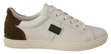 Load image into Gallery viewer, Dolce &amp; Gabbana White Suede Leather Mens Low Tops Sneakers
