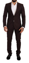 Load image into Gallery viewer, Dolce &amp; Gabbana Elegant Bordeaux Striped Martini Suit
