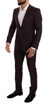 Load image into Gallery viewer, Dolce &amp; Gabbana Elegant Bordeaux Striped Martini Suit
