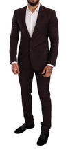 Load image into Gallery viewer, Dolce &amp; Gabbana Elegant Bordeaux Striped Martini Suit
