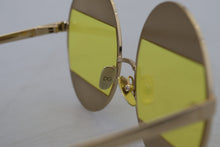 Load image into Gallery viewer, Dolce &amp; Gabbana Crystal Embellished Gold Oval Sunglasses
