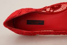 Load image into Gallery viewer, Dolce &amp; Gabbana Red Taormina Crystals Loafers Flats Shoes
