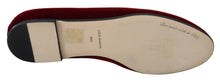 Load image into Gallery viewer, Dolce &amp; Gabbana Bordeaux Velvet Slip-On Loafers Flats Shoes
