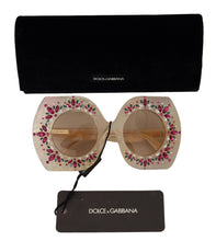 Load image into Gallery viewer, Dolce &amp; Gabbana Elegant Beige Embellished Sunglasses
