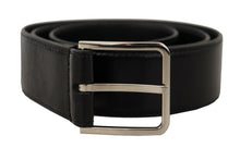 Load image into Gallery viewer, Dolce &amp; Gabbana Elegant Black Leather Belt with Metal Buckle
