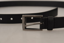 Load image into Gallery viewer, Dolce &amp; Gabbana Elegant Black Leather Belt with Metal Buckle
