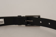 Load image into Gallery viewer, Dolce &amp; Gabbana Elegant Black Leather Belt with Metal Buckle
