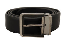 Load image into Gallery viewer, Dolce &amp; Gabbana Elegant Black Leather Belt with Metal Buckle
