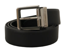 Load image into Gallery viewer, Dolce &amp; Gabbana Elegant Black Leather Belt with Metal Buckle
