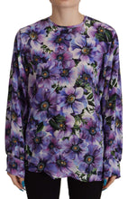 Load image into Gallery viewer, Dolce &amp; Gabbana Elegant Floral Silk Long Sleeve Blouse
