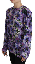 Load image into Gallery viewer, Dolce &amp; Gabbana Elegant Floral Silk Long Sleeve Blouse
