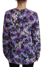 Load image into Gallery viewer, Dolce &amp; Gabbana Elegant Floral Silk Long Sleeve Blouse
