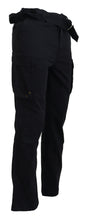 Load image into Gallery viewer, Roberto Cavalli Elegant Black Cargo Pants with Belt
