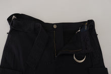 Load image into Gallery viewer, Roberto Cavalli Elegant Black Cargo Pants with Belt
