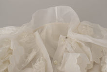 Load image into Gallery viewer, Dolce &amp; Gabbana Elegant White Lace Silk-Cotton Top
