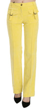 Load image into Gallery viewer, Just Cavalli Chic Yellow Corduroy Mid Waist Pants
