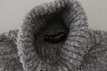 Load image into Gallery viewer, Dolce &amp; Gabbana Elegant Gray Wool-Blend Turtleneck Sweater
