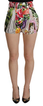 Load image into Gallery viewer, Dolce &amp; Gabbana Multicolor Majolica Floral High-Waist Shorts
