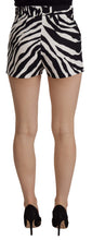 Load image into Gallery viewer, Dolce &amp; Gabbana Zebra Print Mid Waist Hot Pants
