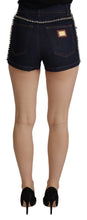 Load image into Gallery viewer, Dolce &amp; Gabbana Chic High Waist Hot Pants Shorts with Crystal Detailing
