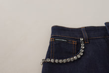 Load image into Gallery viewer, Dolce &amp; Gabbana Chic High Waist Hot Pants Shorts with Crystal Detailing
