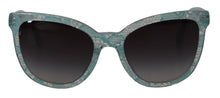 Load image into Gallery viewer, Dolce &amp; Gabbana Elegant Blue Lace-Crystal Sunglasses
