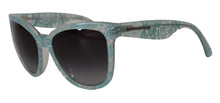 Load image into Gallery viewer, Dolce &amp; Gabbana Elegant Blue Lace-Crystal Sunglasses
