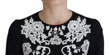Load image into Gallery viewer, Dolce &amp; Gabbana Black Lace Trim Half Sleeves A-line Dress
